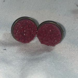 Hypoallergenic druzy earrings